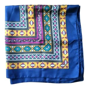 Vintage 90's Totes Geometric Boho Square Scarf 26" x 26"